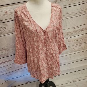 Fred David Floral Top SZ XL